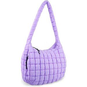 Quilted Puffer Tote Bag Purse Puffy Crossbody Shoulder Bag,Lightweight Nylon